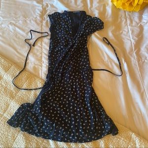Brandy Melville Navy Blue Wrap Dress
